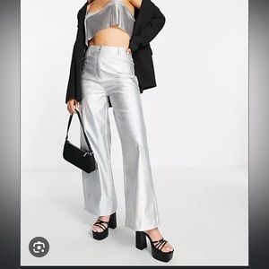 Metallic Sliver Pants